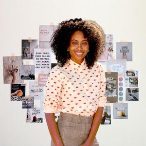 Clare V Phoebe Blouse, Blush w/ Lips, NWT $245